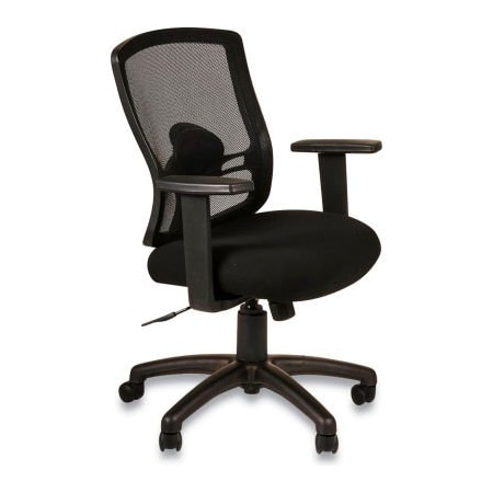 Alera Alera Etros Series Mesh Mid-Back Petite Swivel/Tilt Chair, Supports Up To 275 Lbs, Black ET4017B